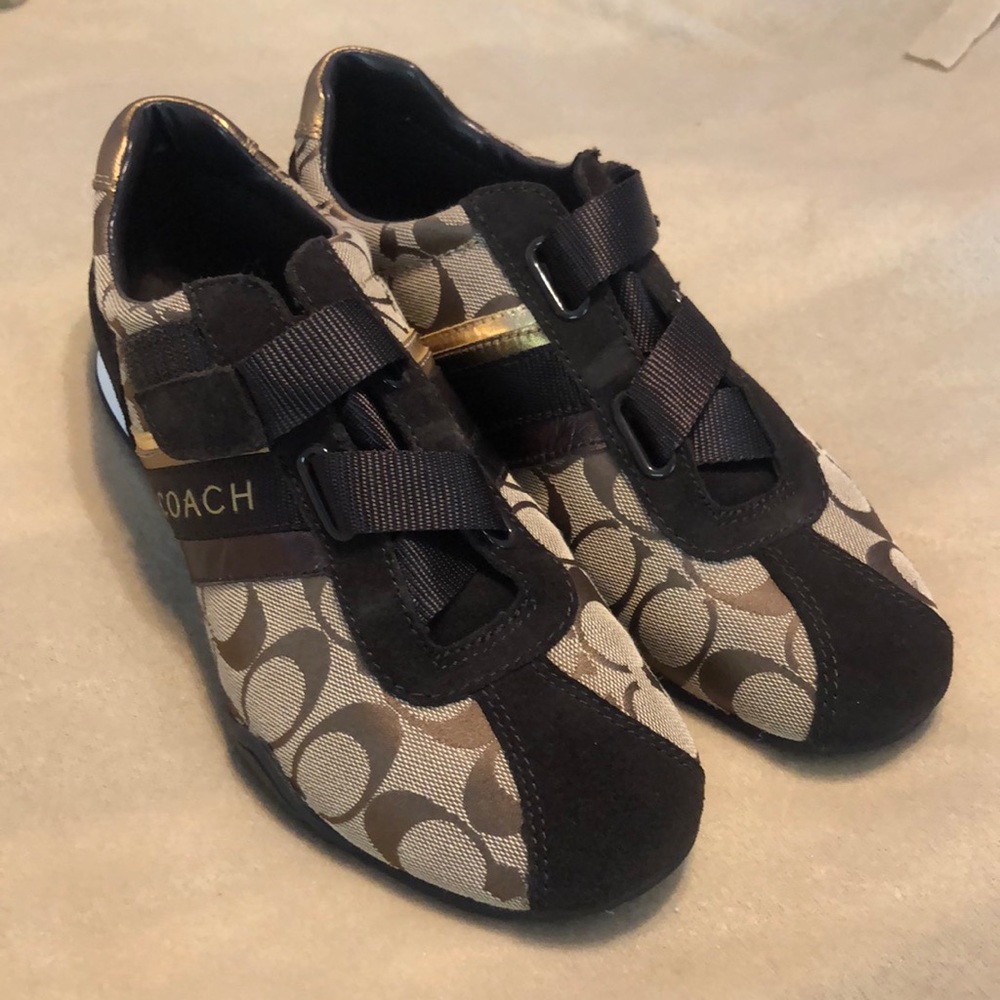 🌟SALE🌟 Brown Coach Velcro Shoes😍